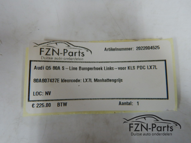 Audi Q5 80A S-Line Bumperhoek Links-Voor KLS PDC LX7L
