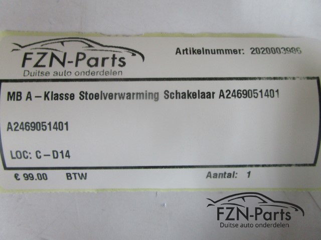 Mercedes-Benz A-Klasse Stoelverwarming Schakelaar A2469051401