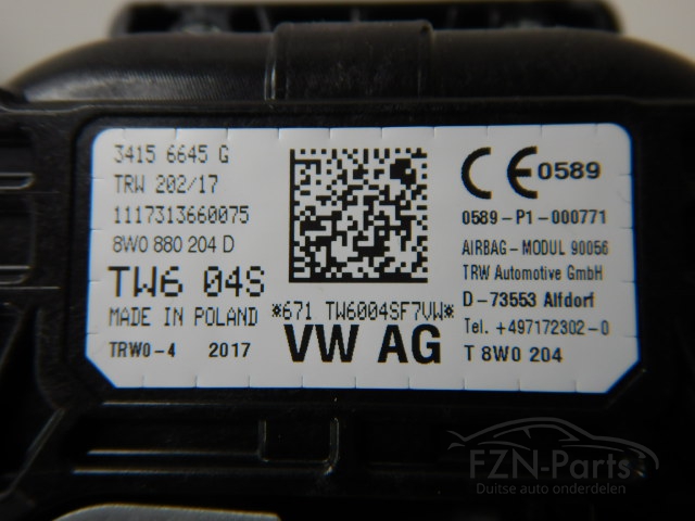 Audi A4 / A5 8W F5 Airbagset Dashboard ( Airbag Set )