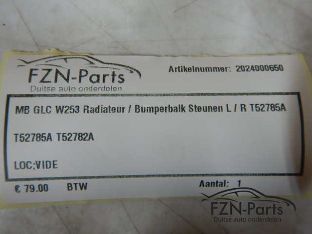 Mercedes-Benz GLC W253 Radiateur/Bumperbalk Steunen L/R T52785A