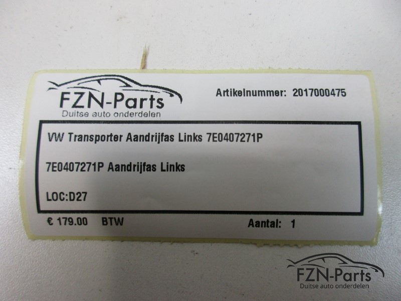 VW Transporter Aandrijfas Links 7E0407271P