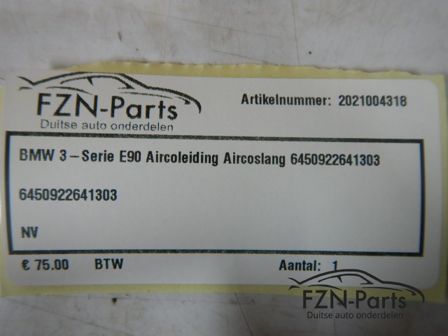BMW 3-Serie E90 Aircoleiding Aircoslang 6450922641303