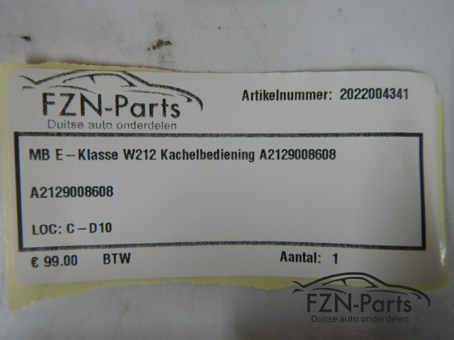 Mercedes-Benz E-Klasse W212 Kachelbediening A2129008608
