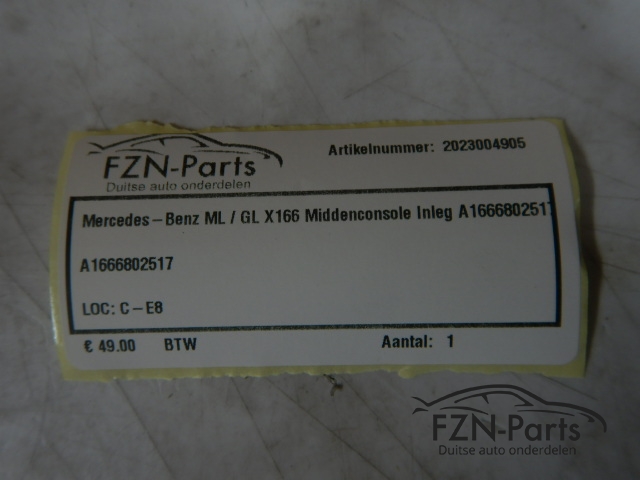 Mercedes - Benz ML / GL X166 Middenconsole Inleg A1666802517
