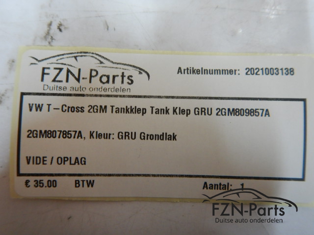 VW T-Cross 2GM Tankklep Tank klep GRU 2GM809857A