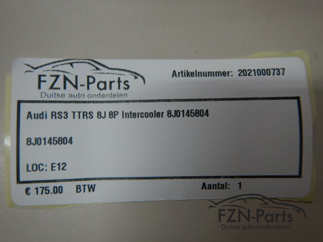 Audi RS3 TTRS 8J 8P Intercooler 8J0145804
