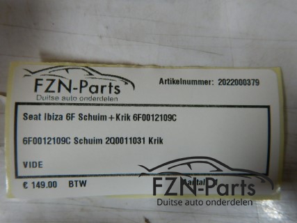 Seat Ibiza 6F Schuim+Krik 6F0012109C