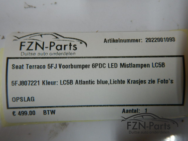 Seat Tarraco 5FJ Voorbumper 6PDC LED Mistlampen LC5B