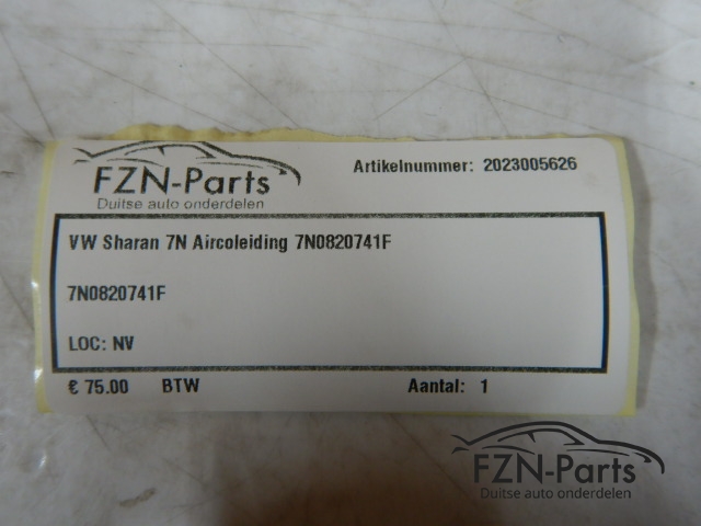 VW Sharan 7N Aircoleiding 7N0820741F