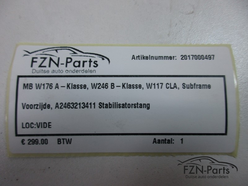 Mercedes-Benz W176 A-Klasse, W246 B-Klasse, W117 CLA, Subframe