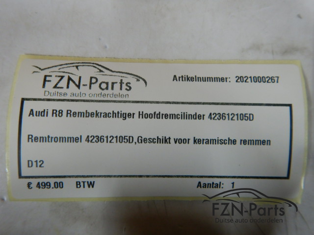 Audi R8 Rembekrachtiger Hoofdremcilinder 423612105D