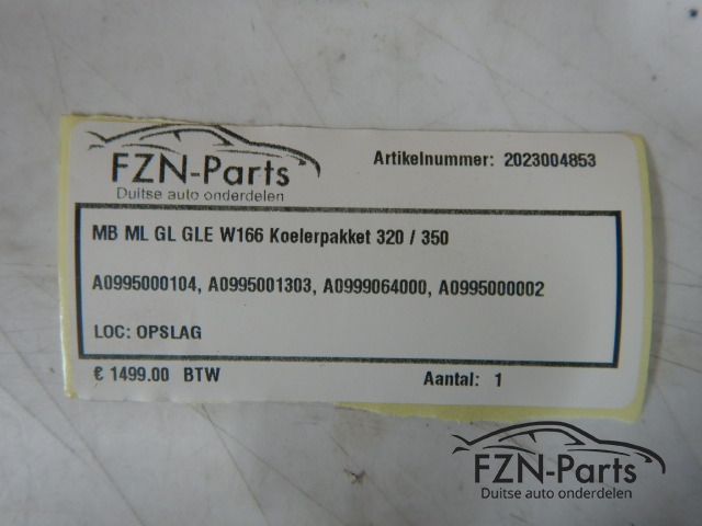 Mercedes Benz ML GL GLE W166 Koelerpakket 320 / 350