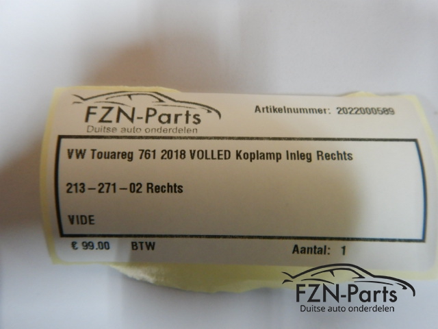 VW Touareg 760 2018 VOLLED Koplamp Inleg Rechts