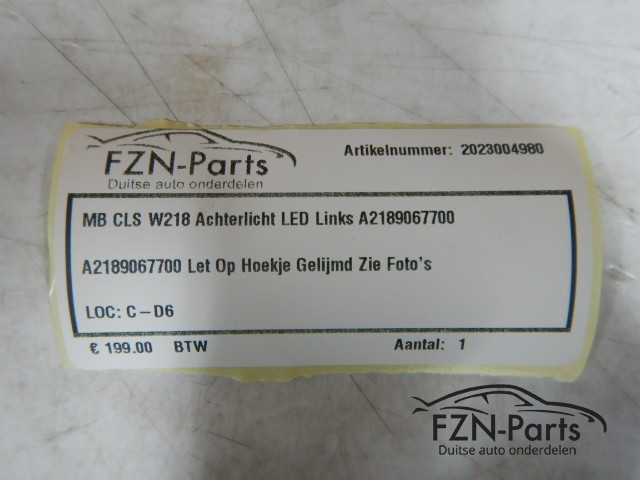Mercedes Benz CLS W218 Achterlicht LED Links A2189067700