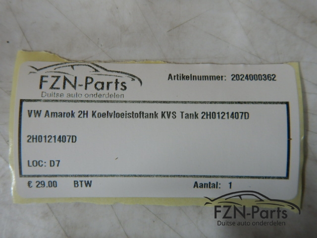 VW Amarok 2H Koelvloeistoftank KVS Tank 2H0121407D