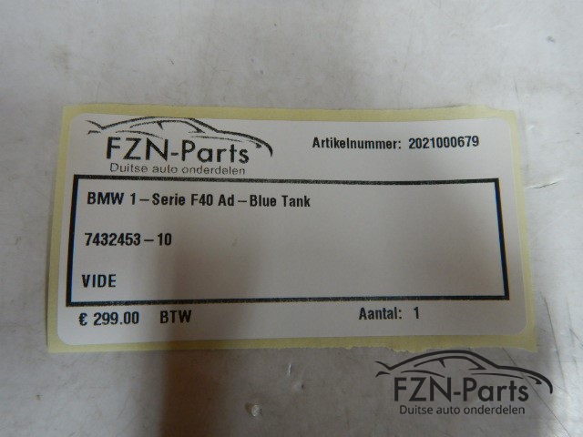 BMW 1-Serie F40 Ad blue Adblue Tank