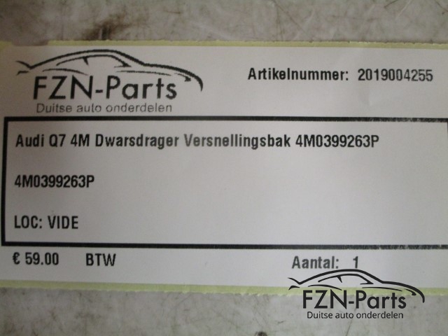 Audi Q7 4M Dwarsdrager Versnellingsbak 4M0399263P