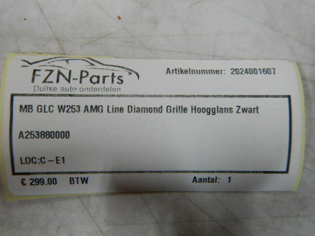 Mercedes-Benz GLC W253 AMG-Line Diamond Grille Hoogglans Zwart