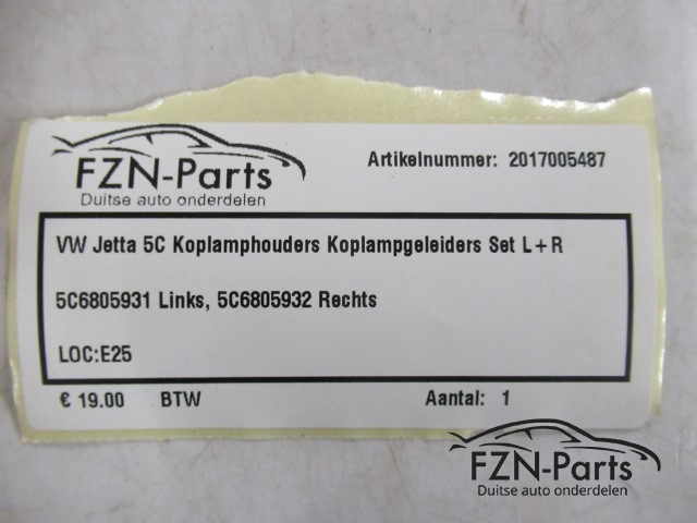 VW Jetta 5C Koplamphouders Koplampgeleiders Set L+R