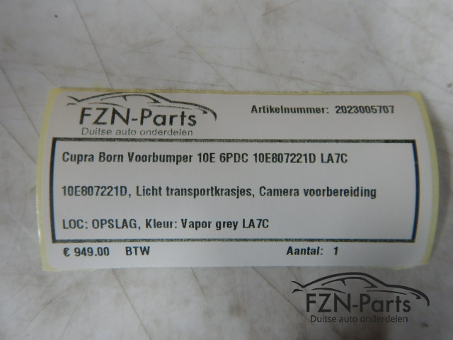 Cupra Born Voorbumper 10E 6PDC 10E807221D LA7C