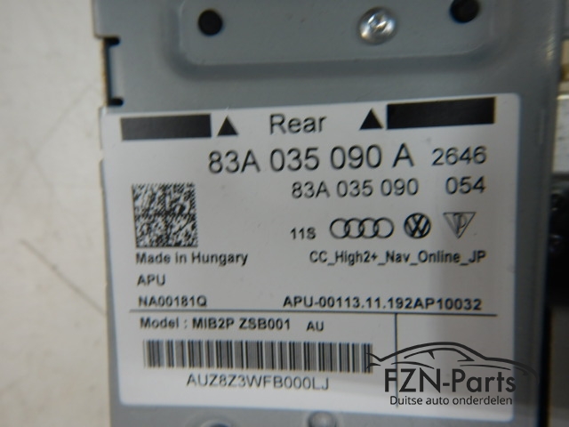 Audi A1 82A Multi Media Regelunit 83A035090A