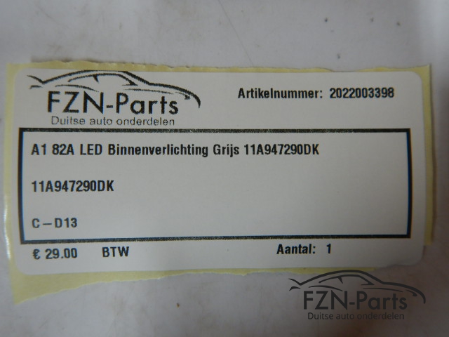 VW ID3 LED Binnenverlichting Grijs 11A947290DK