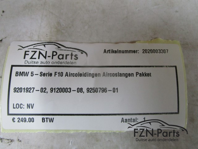 BMW 5-Serie F10 Aircoleidingen Aircoslangen Pakket