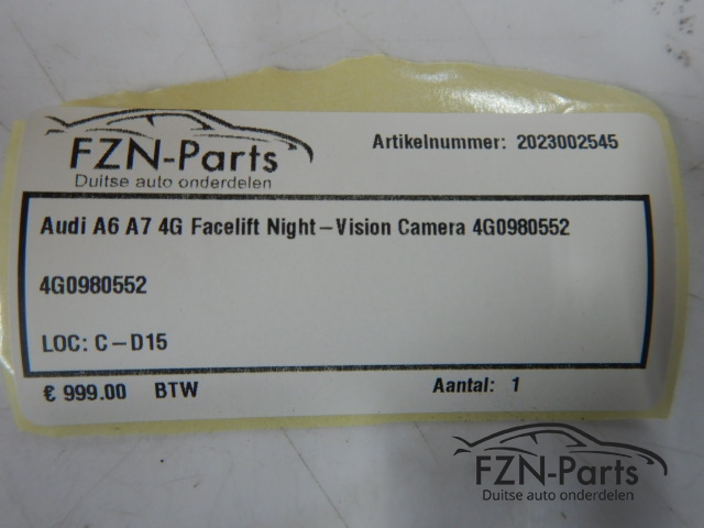 Audi A6 A7 4G Facelift Night-Vision Camera 4G0980552 Nacht visie