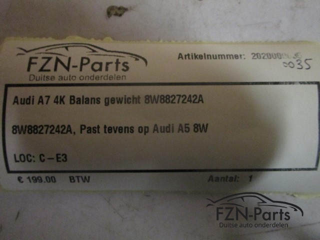 Audi A7 4K Balans Gewicht 8W8827242A