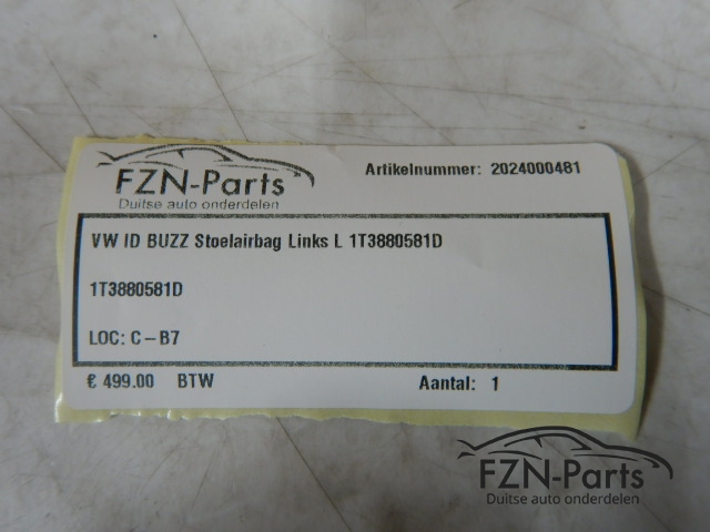 VW ID BUZZ Stoelairbag Links L 1T3880581D