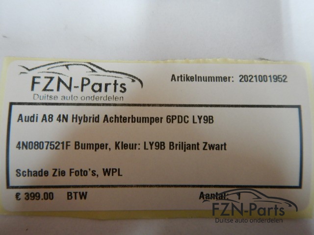 Audi A8 4N Hybrid Achterbumper 6PDC LY9B