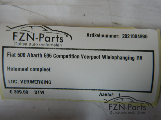 Fiat 500 Abarth 595 competition veerpoot wielophanging RV
