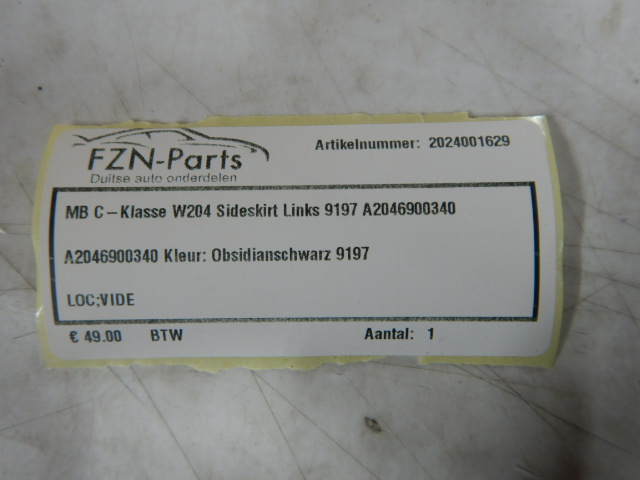 Mercedes-Benz C-Klasse W204 Sideskirt Links 9197 A2046900340