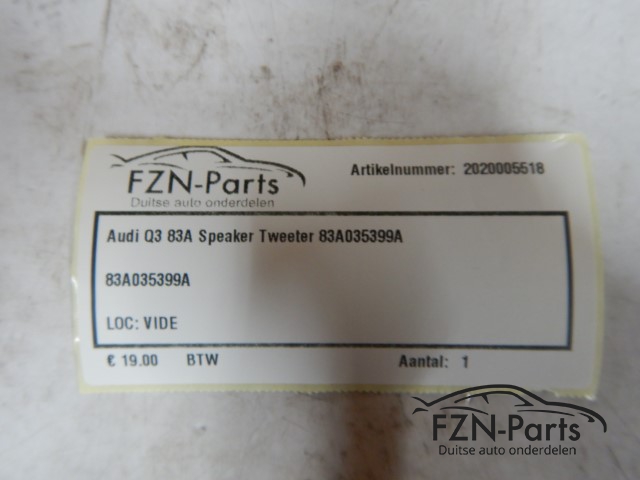 Audi Q3 83A Speaker Tweeter 83A035399A