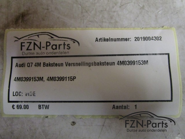 Audi Q7 4M Baksteun Versnellingsbaksteun 4M0399153M