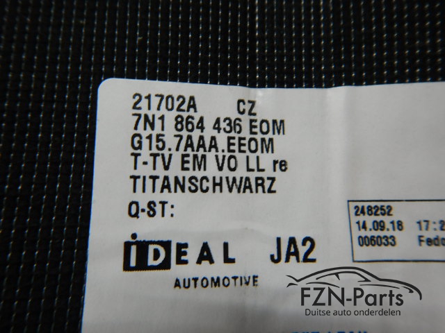 VW Sharan 7N Mattenset 7N1864436 Voorzijde