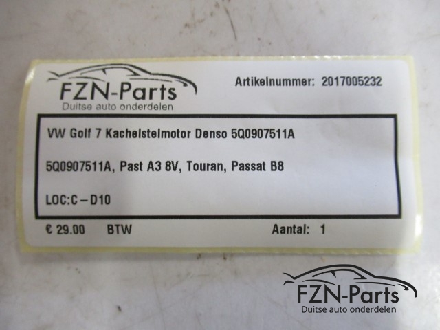 VW Golf 7 Kachelstelmotor Denso 5Q0907511A