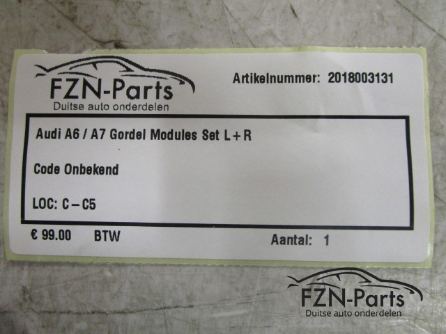 Audi A6/A7 Gordel Modules Set L+R