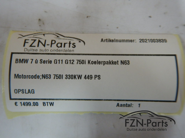 BMW 7-Serie G11 G12 750i Koelerpakket N63