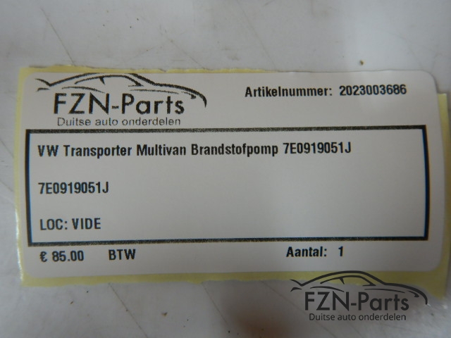VW Transporter 7E Multivan Brandstofpomp 7E0919051J