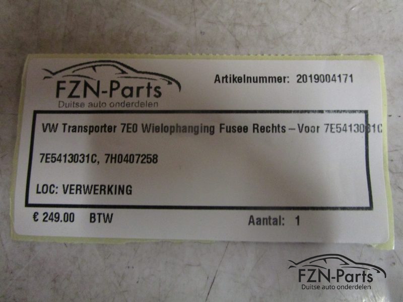 VW Transporter T5 7E0 Wielophanging Fusee Rechts-voor 7E5413031C