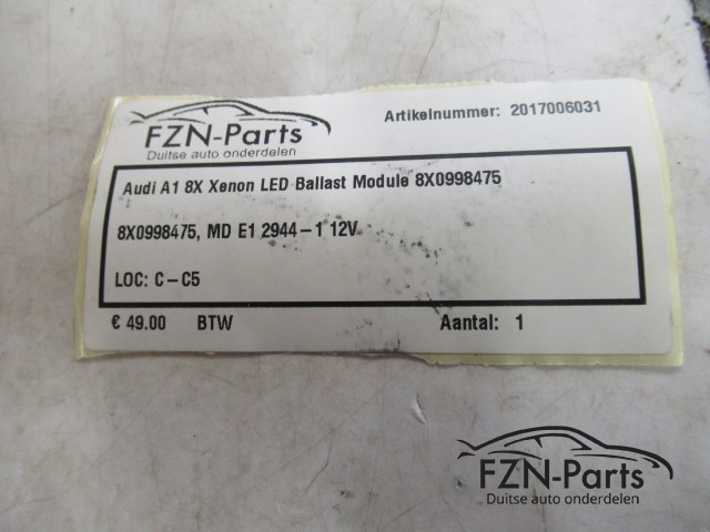 Audi A1 8X Xenon LED Ballast Module  8X0998475