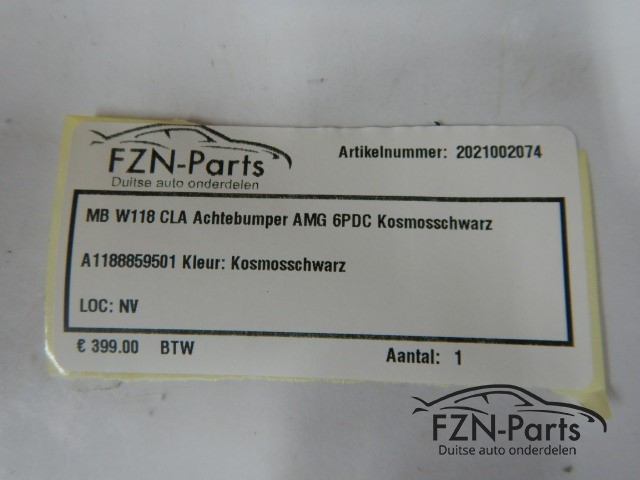 Mercedes-Benz W118 CLA Achterbumper AMG 6PDC Kosmosschwarz