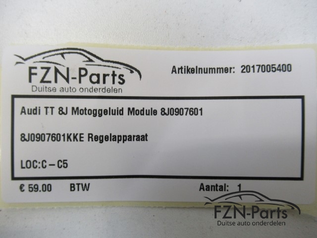 Audi TT 8J Motoggeluid Module 8J0907601