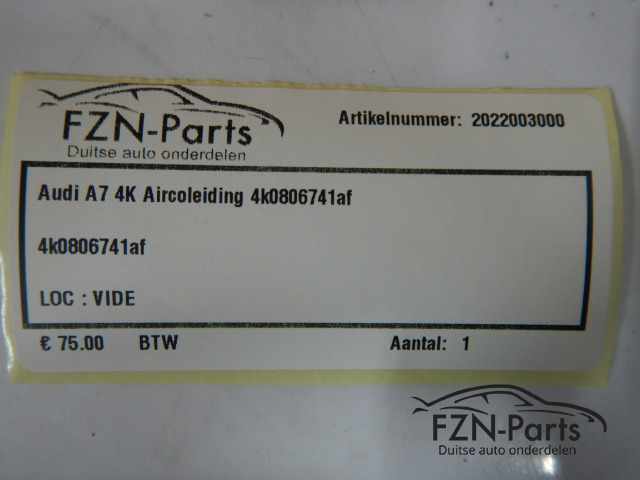 Audi A7 4K Aircoleiding 4K0806741AF
