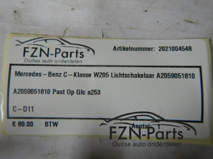 Mercedes-benz c klasse W205 lichtschakelaar A2059051810