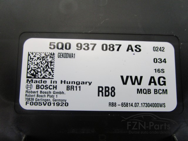 VW Arteon 3G8 Boordnet MCB BCM 5Q0937087AS