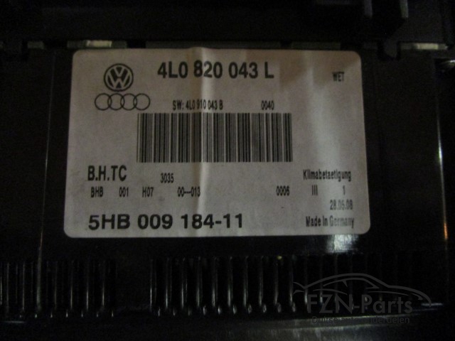 Audi Q7 4L Climatronic Kachelbediening 4L0820043L