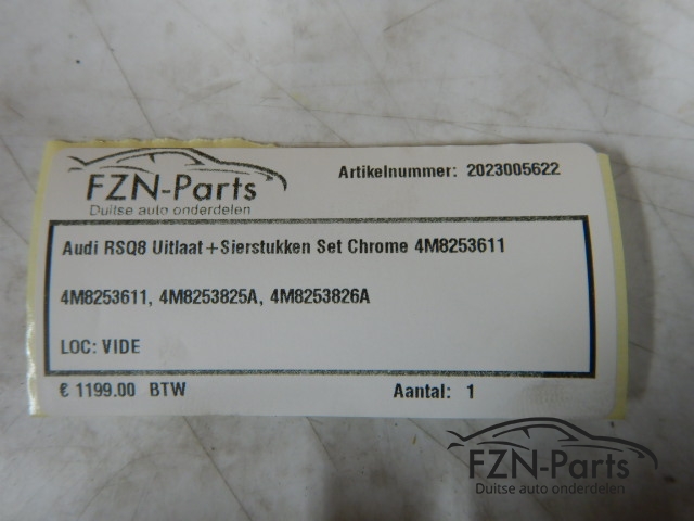 Audi RSQ8 Uitlaat+Sierstukken Set Chrome 4M8253611