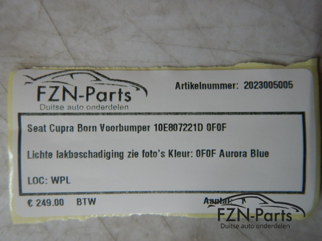 Seat Cupra Born Voorbumper 10E807221D 0F0F